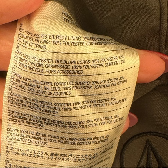 Volcom Reversible Green Quilted Utility Jacket, sz XS - Picture 8 of 16